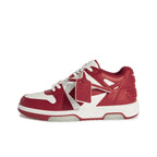 OFF-WHITE Out Of Office OOO Low Tops Burgundy White