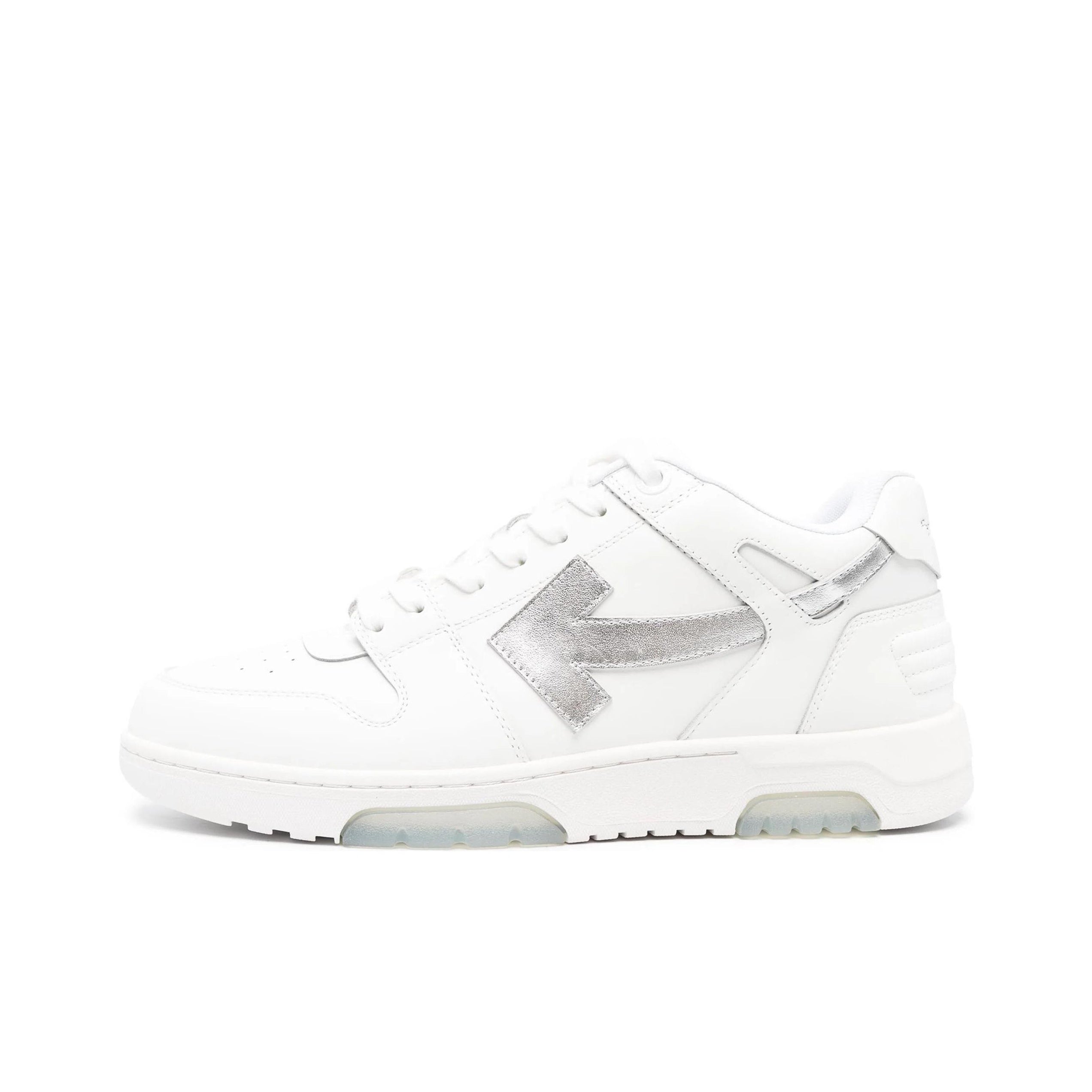OFF WHITE Out Of Office Ooo Low Tops White Silver