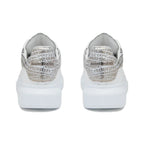 ALEXANDER MCQUEEN OVERSIZED WHITE SILVER CROC